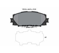 Plaquettes de frein 2445101 TEXTAR pour LEXUS TOYOTA