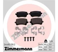 Plaquettes de frein 24483.170.2 ZIMMERMANN pour AUDI SEAT VW
