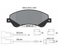Jeu de plaquettes de frein TEXTAR 2448501, avant