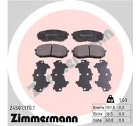 Plaquettes de frein 24501.170.1 ZIMMERMANN pour KIA CARENS III Monospace OPTIMA