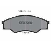 Plaquettes de frein 2456701 TEXTAR pour TOYOTA HILUX VII Pick-up