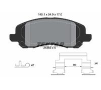 Plaquettes de frein 2458301 TEXTAR pour DODGE CHRYSLER JEEP MITSUBISHI