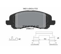 Textar 2458301 Plaquettes de Frein Disque Avant pour Chrysler Jeep Mitsubishi