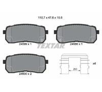 Textar Plaquettes de frein 2459901 pour KIA HYUNDAI