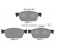 Plaquettes de frein 2462301 TEXTAR pour VW TRANSPORTER T5 Autobus/Autocar