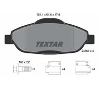 Jeu de plaquettes de frein TEXTAR 2466001, avant