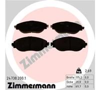 Plaquettes de frein 24738.200.1 ZIMMERMANN pour VW AUDI