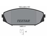 TEXTAR 2480501 Kit de plaquettes de frein, frein à disque pour HONDA