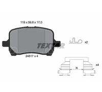 Plaquettes de frein 2481701 TEXTAR pour CHEVROLET HHR