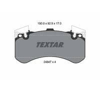 Plaquettes de frein 2484701 TEXTAR pour AUDI BENTLEY