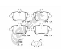 Plaquettes de frein 24848 00 704 00 BRECK pour MERCEDES-BENZ LA
