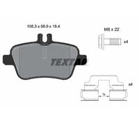 Plaquettes de frein 2484801 TEXTAR pour MERCEDES-BENZ CLA Coupé CLASSE A SLK