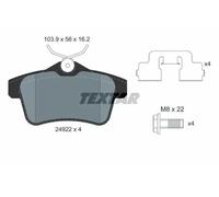 Plaquettes de frein 2492204 TEXTAR pour CITROËN DS