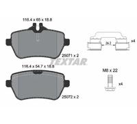 Plaquettes de frein 2507101 TEXTAR pour MERCEDES-BENZ SL