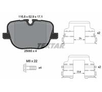 Plaquettes de frein 2508501 TEXTAR pour LAND ROVER RANGE ROVER III