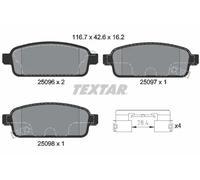 Plaquettes de frein 2509606 TEXTAR pour OPEL VAUXHALL