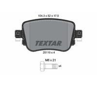 Plaquettes de frein 2511001 TEXTAR pour AUDI SEAT SKODA VW