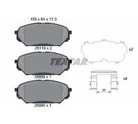 Plaquettes de frein 2511901 TEXTAR pour HYUNDAI ix55