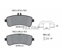 Plaquettes de frein 2516305 TEXTAR pour MERCEDES-BENZ SL AMG GT