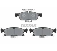 TEXTAR 2519207 Kit de plaquettes de frein, frein à disque pour JEEP