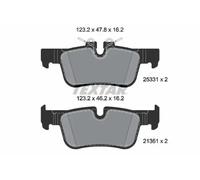 TEXTAR Plaquettes de freins Arrière préparé pour l'indicateur d'usure Épaisseur 16,2mm 2533101