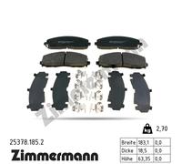 ZIMMERMANN 25378.185.2 Plaquettes de frein