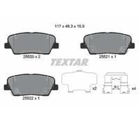 Plaquettes de frein 2552001 TEXTAR pour HYUNDAI KIA SSANGYONG