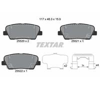Plaquettes de frein 2552003 TEXTAR pour GENESIS HYUNDAI KIA