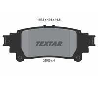 Jeu de plaquettes de frein TEXTAR 2552501, arrière