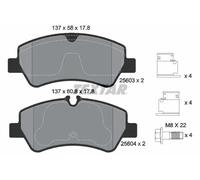 Plaquettes de frein 2560301 TEXTAR pour FORD TOURNEO CUSTOM V362 Autobus/Autocar