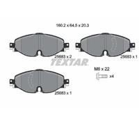 Plaquettes de frein 2568303 TEXTAR pour VW SKODA AUDI FORD