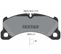 Plaquettes de frein 2570101 TEXTAR pour PORSCHE MACAN PANAMERA