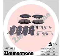 ZIMMERMANN 25757.175.2 Plaquettes de frein