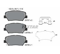 Plaquettes de frein 2575701 TEXTAR pour HYUNDAI KIA