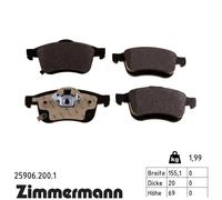 Plaquettes de frein 25906.200.1 ZIMMERMANN pour FIAT 500L