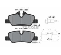 Plaquettes de frein 2598001 TEXTAR pour MINI MINI MINI Décapotable