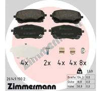 ZIMMERMANN 26149.190.2 Plaquettes de frein