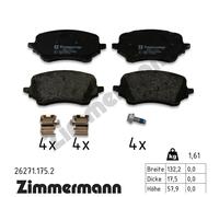 Plaquettes de frein 26271.175.2 ZIMMERMANN pour FORD PUMA