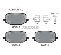 Plaquettes de frein 2643102 TEXTAR pour FORD USA EXPLORER