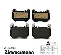 ZIMMERMANN 26443.175.1 Plaquettes de frein