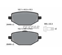 Plaquettes de frein 2646801 TEXTAR pour RENAULT MITSUBISHI