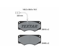 Plaquettes de frein 2901201 TEXTAR pour IVECO DAILY II Fourgon