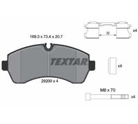 Textar – Jeu de plaquettes de frein 2920002 – Avant