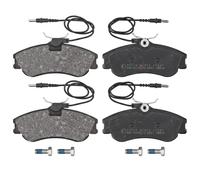 ABS All Brake Systems – Plaquettes de frein avant 37016 – Capteur d'usure 19 mm – Jeu de 4