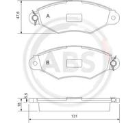 Plaquettes de frein 37040 A.B.S. pour CITROËN NISSAN PEUGEOT RENAULT