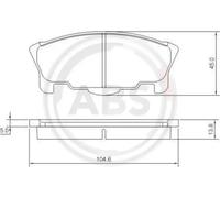Plaquettes de frein 37058 A.B.S. pour DAIHATSU MOVE