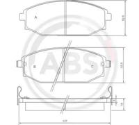 Plaquettes de frein 37173 A.B.S. pour GALLOPER HYUNDAI