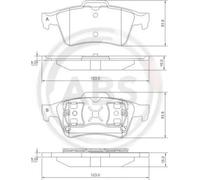 Plaquettes de frein 37216 A.B.S. pour SAAB VOLVO OPEL RENAULT FORD JAGUAR MAZDA