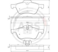 A.B.S. Jeu de 4 plaquettes de frein avant 37279