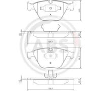 A.B.S. Jeu de 4 plaquettes de frein avant 37346